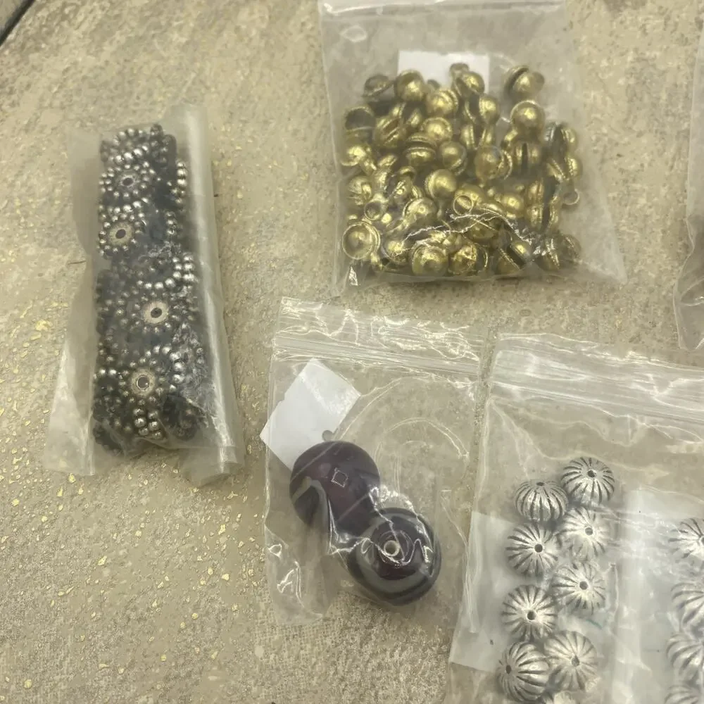ASSORTED MIXED LOT JEWELRY CRAFT MAKING FINDINGS CLASPS BACKINGS HOOKS BEADS NEW